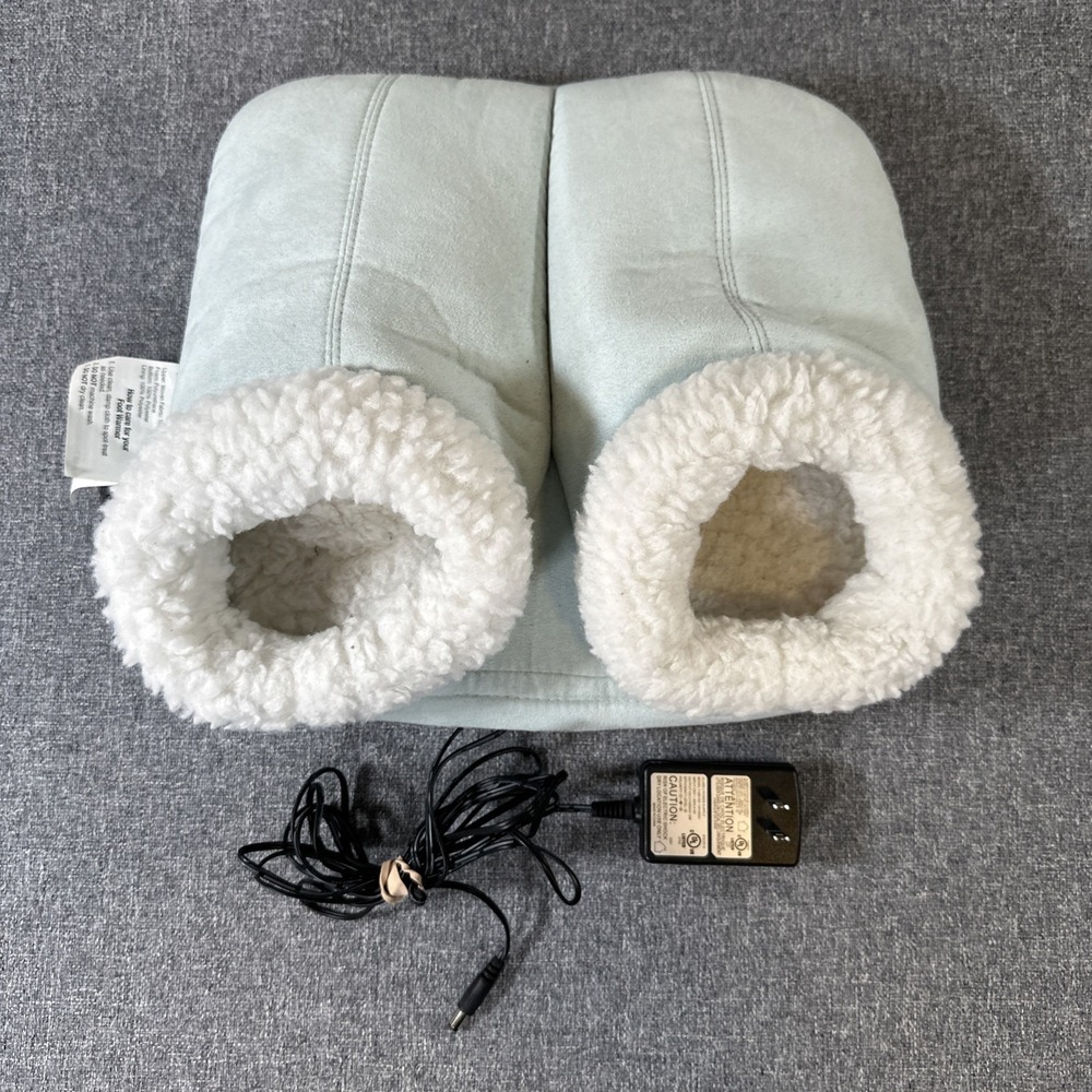 Body Innovations Heated Foot Warmer Electric‎ Fleece Foot Muff Massage Heated